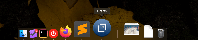 A screenshot of the default Mac dock.